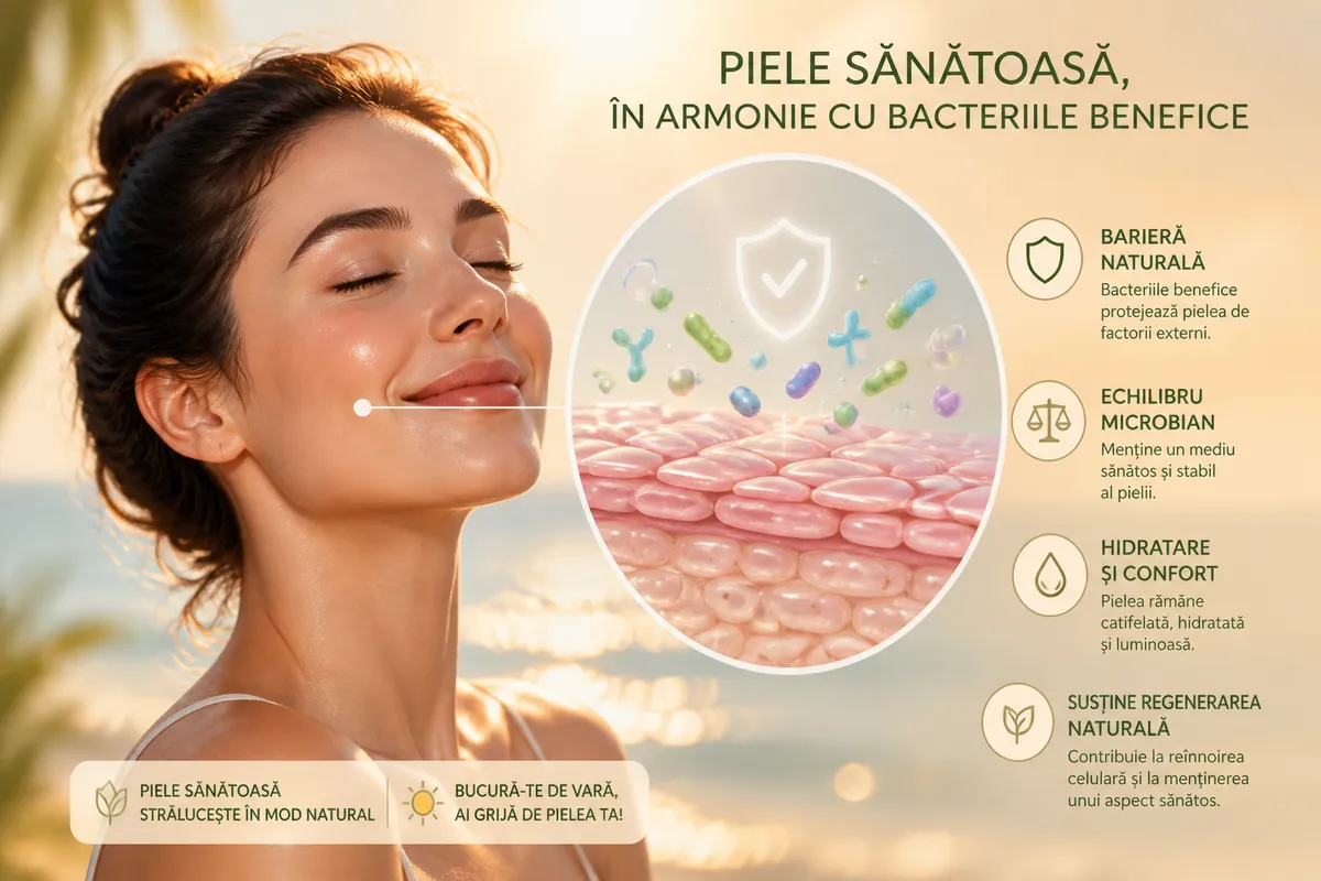 microbiom piele bacterii benefice sănătate cutanată