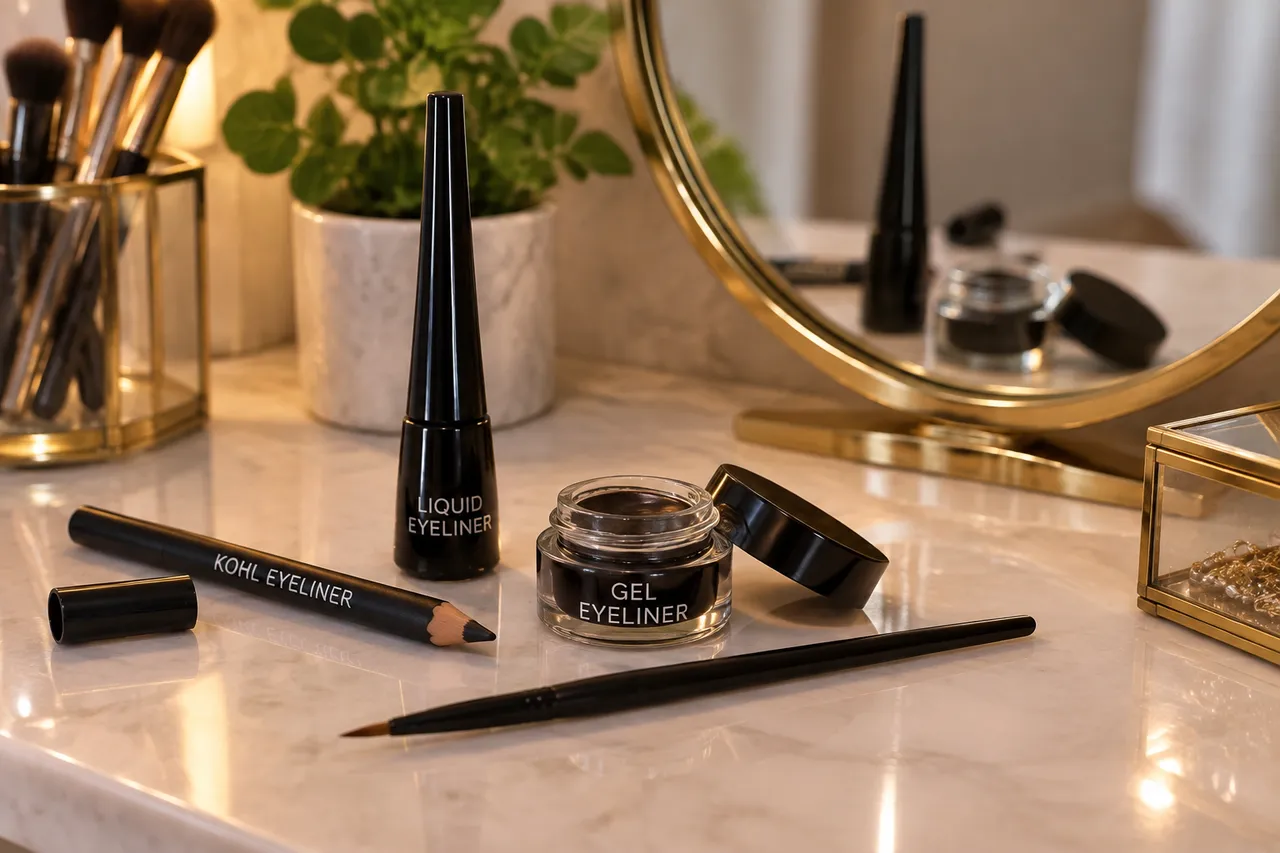 alegerea texturii potrivite pentru eyeliner pe pleoape căzute